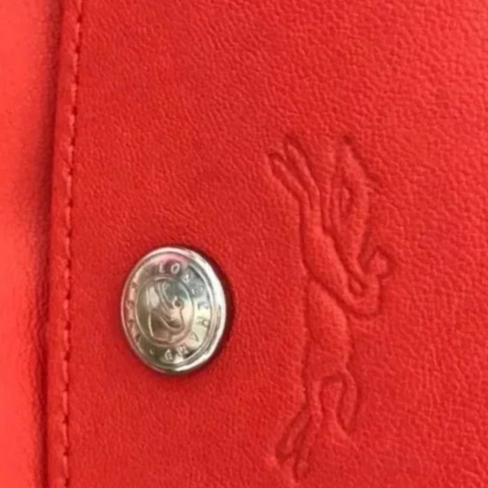 NWOT Longchamp Le Pliage Cuir Leather Bag New Large Red - Picture 4 of 11